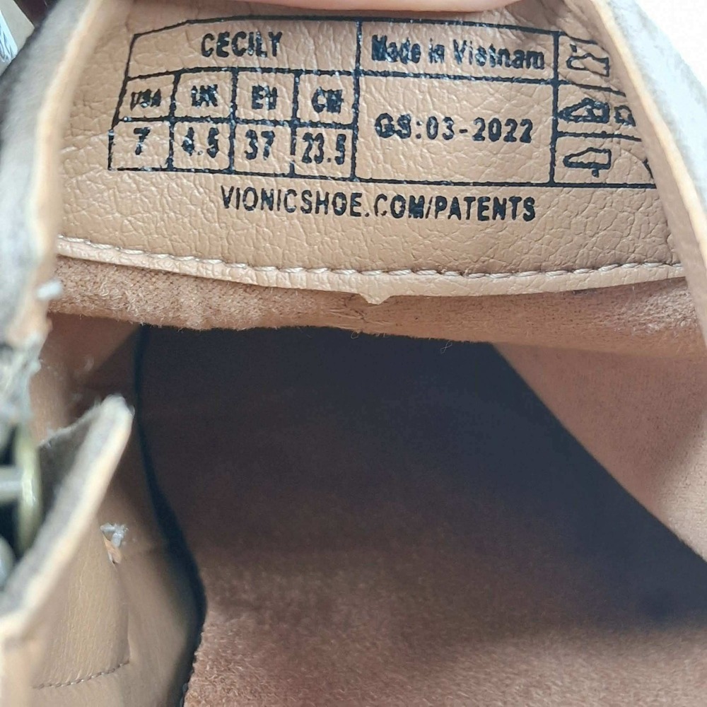 Vionic Cecily Waterproof Suede Ankle Boots Taupe Brown Zipper Booties Womens 7 - Picture 8 of 9